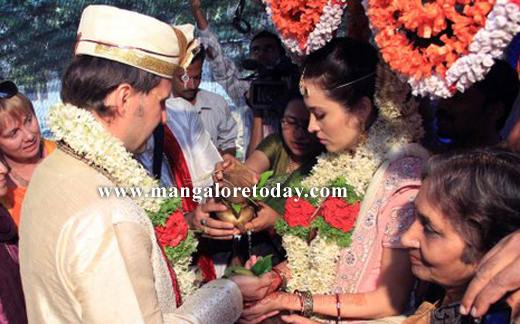  A former footballer  considered one of the best goalkeepers  Vitaliy Reva  from Ukraine tied the knot to Elena Reva, a designer at a marriage ceremony held in true Indian